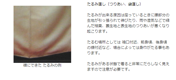 たるみ直し