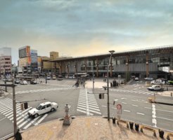 長野駅周辺の町並み