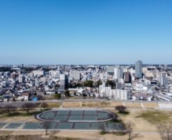 豊田市を上空からみた光景