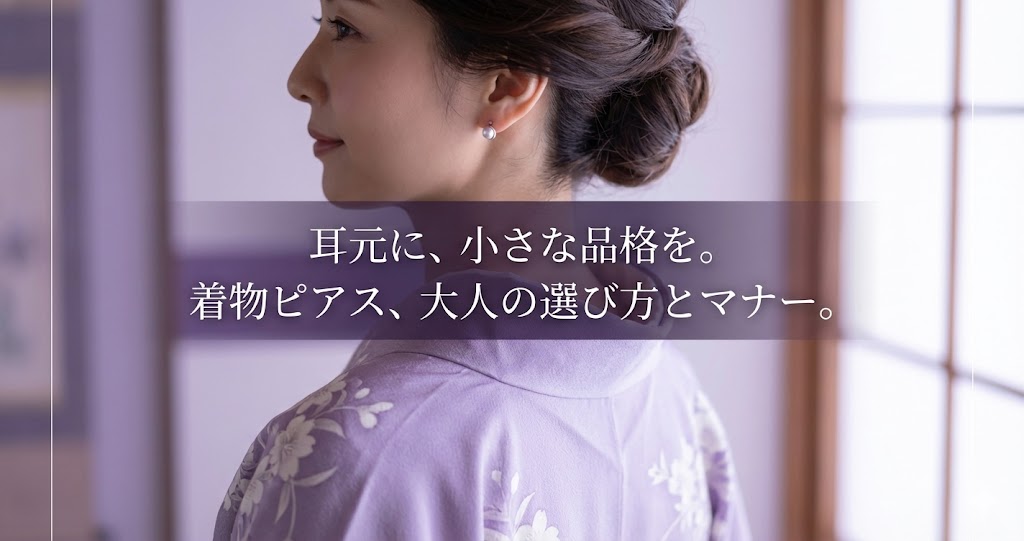 着物とピアス